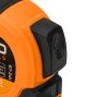 NEO TOOLS Mérőszalag, 3m/16mm, erősített rugós, acél, fekete szalag fehér nagyított skálával, mágneses, autostop+rögzítő 67-241