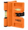 NEO TOOLS Oszlopvízmérték, állítható mágneses szárak, 3 libella 71-003