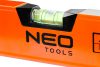 NEO TOOLS Vízmérték, alumínium, 2 libella, mart talp, 80cm 25 év garanciával 71-083