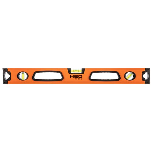 NEO TOOLS Vízmérték, alumínium, 2 fogantyú, 3 libella, mágneses, mart talp, 60cm 25 év garanciával 71-112