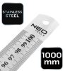 NEO TOOLS Acél vonalzó 100cm rozsdamentes, Minimum rendelés: 3db 72-210