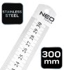 NEO TOOLS Acél vonalzó 30cm rozsdamentes 72-213