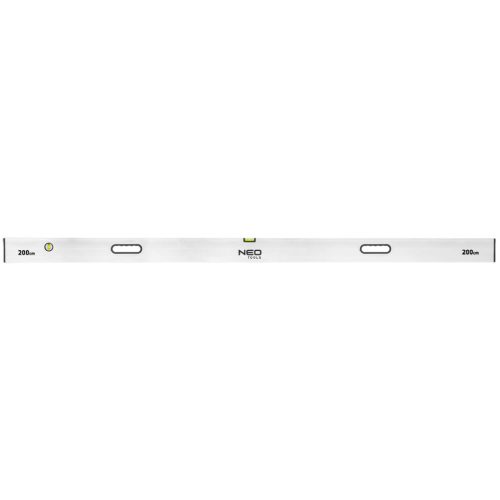 NEO TOOLS Ölesléc, 200cm- 2 libella, vízszintes, függőleges, 2 fogantyú, Minimum rendelés: 3db 72-543