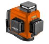 NEO TOOLS Lézeres szintező, 3D önbeálló keresztvonallézer, 3x360 fokos, 15m, mágneses tartó, céltábla, koffer, piros 2 év garanciával 75-104