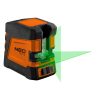 NEO TOOLS Lézeres szintező, önbeálló keresztvonallézer 20m, mágneses tartóval, zöld 2 év garanciával 75-107