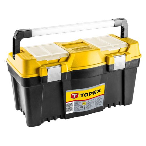 TOPEX Szerszámosláda, szerszámláda 25", alu fogantyúval, 60x29x33cm 79R129