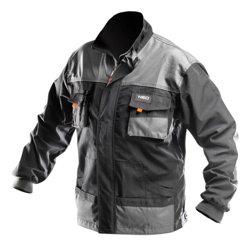 NEO TOOLS Munkavédelmi kabát, HD, XXL/58 65% poliészter, 35% pamut, 267g/m2, vékony fényvisszaverő csíkok 81-210-XXL