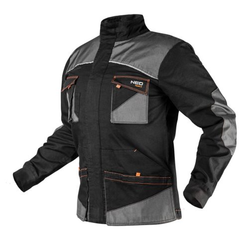 NEO TOOLS Karcsúsított(Slim fit) Munkavédelmi kabát, HD,, 60% pamut, 37% polyester, 3% elastane, 285 g/m2, L 81-218-L