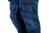 NEO TOOLS Farmer Munkásnadrág, DENIM, 98% pamut, térdvédő betét zsebbel, gombos oldalzsebekkel, 255 g/m2, L 81-228-L