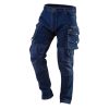 NEO TOOLS Farmer Munkásnadrág, DENIM, 98% pamut, térdvédő betét zsebbel, gombos oldalzsebekkel, 255 g/m2, M 81-228-M