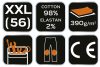 NEO TOOLS Farmer Munkásnadrág, DENIM, 98% pamut, térdvédő betét zsebbel, gombos oldalzsebekkel, 255 g/m2, XXL 81-228-XXL