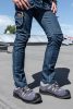 NEO TOOLS Farmer Munkásnadrág, DENIM, cipzáros oldalzsebekkel, 98% pamut, 410 g/m2, S 81-229-S