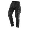 NEO TOOLS Farmer Munkásnadrág, DENIM, fekete, 98% pamut, térdvédő zseb, gombos oldalzsebek, 255 g/m2, S 81-236-S