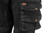 NEO TOOLS Farmer Munkásnadrág, DENIM, fekete, 98% pamut, térdvédő zseb, gombos oldalzsebek, 255 g/m2, S 81-236-S