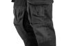 NEO TOOLS Farmer Munkásnadrág, DENIM, fekete, 98% pamut, térdvédő zseb, gombos oldalzsebek, 255 g/m2, S 81-236-S