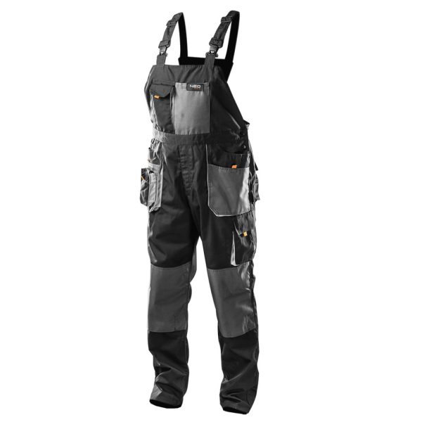 NEO TOOLS Kantáros Munkásnadrág, HD, XXL/58 65% poliészter, 35% pamut, 267g/m2, térdprotektor zseb, fényvisszaverő, XXL 81-240-XXL