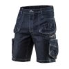 NEO TOOLS Farmer Rövid munkásnadrág, DENIM, cipzáros oldalzsebekkel, 98% pamut, 410g/m2, L 81-279-L
