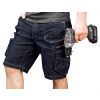 NEO TOOLS Farmer Rövid munkásnadrág, DENIM, cipzáros oldalzsebekkel, 98% pamut, 410g/m2, L 81-279-L