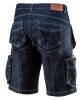 NEO TOOLS Farmer Rövid munkásnadrág, DENIM, cipzáros oldalzsebekkel, 98% pamut, 410g/m2, XS 81-279-XS
