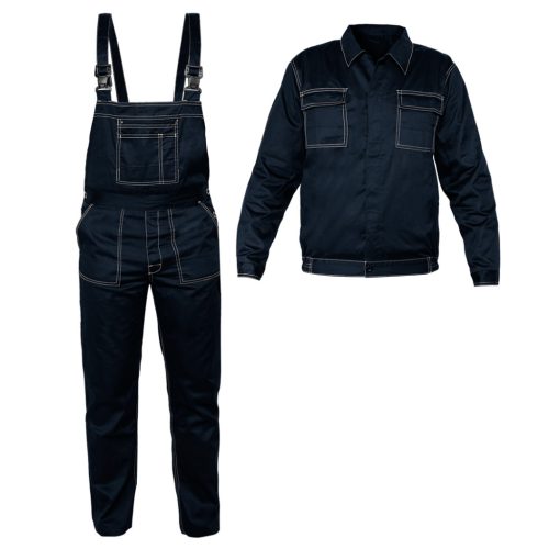 NEO TOOLS Munkaruha szett, BASIC, kantáros nadrág + munkadzseki, M 81-450-M
