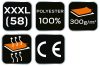 NEO TOOLS Polár Munkavédelmi kabát, sötétszürke, XXXL 81-503-XXXL