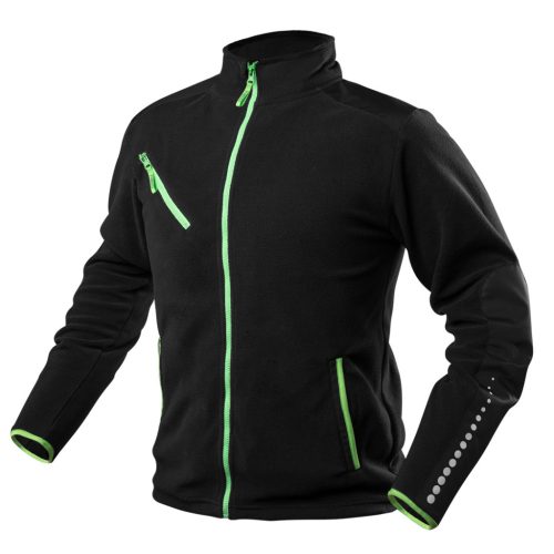 NEO TOOLS Polár Munkavédelmi kabát, PREMIUM, fekete, cordura megerősítésekkel, 300g/m2, L 81-507-L
