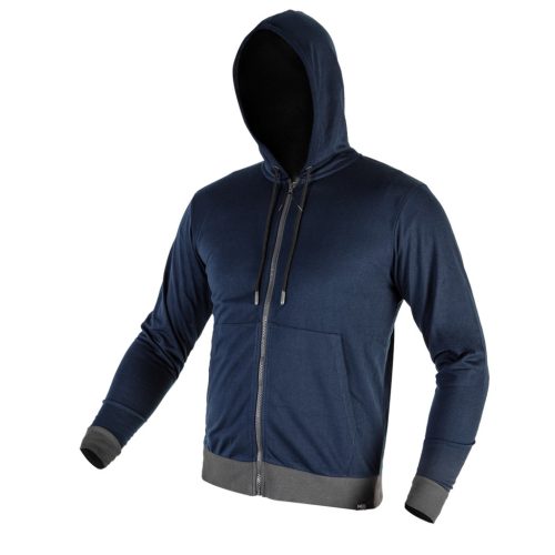 NEO TOOLS Munkavédelmi pulóver kapucnival COMFORT, sötétkék, 60% poliészter 40% műselyem, M 81-513-M