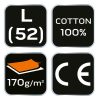 NEO TOOLS Flanel munkaing, tengerészkék-fekete, 100% pamut, L 81-545-L