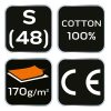 NEO TOOLS Flanel munkaing, zöld-fekete, 100% pamut, S 81-546-S