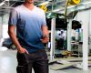 NEO TOOLS Munkavédelmi póló, kék árnyékmintás, DENIM, 100% pamut, 180g/m2, XL 81-602-XL