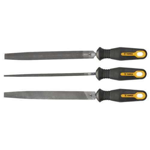 TOPEX Reszelő készlet 3db, (lapos, félkör, kör), 200mm 06A230