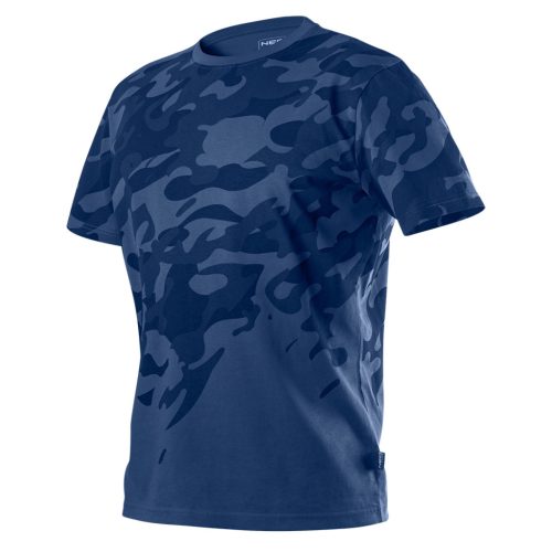 NEO TOOLS Munkavédelmi póló, CAMO Navy, tengerészkék, terepmintás, 100% pamut, M 81-603-M
