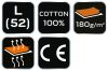 NEO TOOLS Munkavédelmi póló, OUTDOOR, hegyek, fekete, 100% pamut, 180g/m2, L 81-645-L