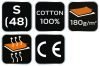 NEO TOOLS Munkavédelmi póló, OUTDOOR, hegyek, fekete, 100% pamut, 180g/m2, S 81-645-S