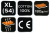 NEO TOOLS Munkavédelmi póló, OUTDOOR, hegyek, fekete, 100% pamut, 180g/m2, XL 81-645-XL