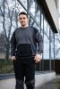 NEO TOOLS Munkavédelmi pulóver COMFORT, szürke-fekete, 57% pamut 39% poliészter, XXL 81-651-XXL