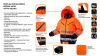 NEO TOOLS Láthatósági Munkavédelmi kabát, extrán szigetelt, narancssárga, XL 81-711-XL