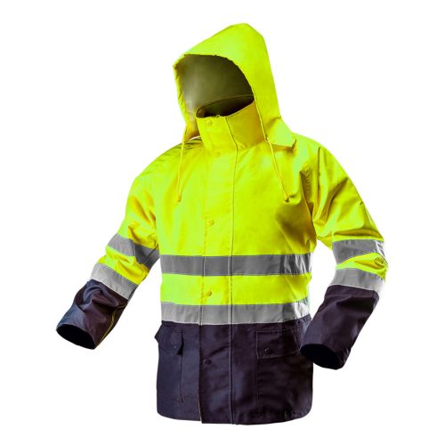 NEO TOOLS Láthatósági Munkavédelmi kabát, vízálló, sárga, XL 81-720-XL