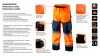 NEO TOOLS Láthatósági munkanadrág, softshell, narancssárga, XXL 81-751-XXL