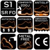 NEO TOOLS Munkavédelmi cipő, S1 SRC, fémmentes, kompozit lábujjvédő, 39 82-155-39