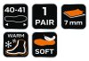 NEO TOOLS Talpbetét, filc, véd a nedvességtől és a hidegtől - 40-41 82-321