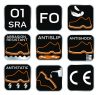 NEO TOOLS Munkavédelmi cipő, fémmentes, O1, 40 82-731