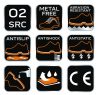 NEO TOOLS Munkacipő, O2 SRC, fémmentes, Nubuk bőr, 42 82-740-42