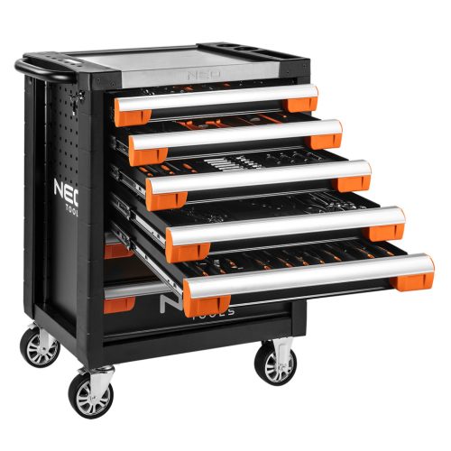 NEO TOOLS Műhelykocsi 7 fiókkal, 174db szerszámmal 805x972x460mm, szerszámkocsi 84-220+G