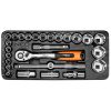 NEO TOOLS Dugókulcskészlet 1/2", 27db, 10-26mm, műhelykocsitálcával 25 év garanciával 84-238
