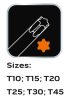 NEO TOOLS Torxkulcs KÉSZLET „T” MARKOLATTAL 6db, MŰHELYKOCSITÁLCÁVAL 84-264