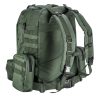 NEO TOOLS Túra hátizsák, 600D poliész, 40L, 4a 1ben: hátizsák, 2 kis oldaltáska, 1 közepes táska, sötétzöld 84-326