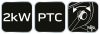 NEO TOOLS Ipari PTC Elektromos Kerámia Hősugárzó 2 kw, Két fokozat, állítható szög, levehető fogantyú, 197 m3/h 2 év garanciával 90-062