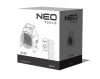 NEO TOOLS Ipari PTC Elektromos Kerámia Hősugárzó 3 kw, Két fokozat, állítható szög, levehető fogantyú, 280 m3/h 2 év garanciával 90-063