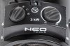 NEO TOOLS Ipari elektromos hősugárzó 3kW, állíth. üzemmód, IPX4(vizálló), állíth. szög, szabadonálló, 354 m3/h 2 év garanciával 90-068